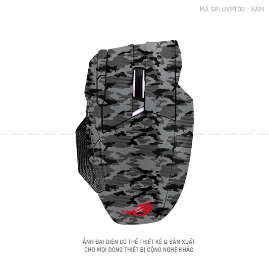 Skin Dán Chuột Asus Vân Nổi CAMO URBAN Xám | UVPT08