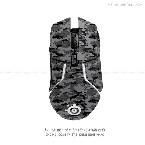 Skin Dán Chuột Steelseries Vân Nổi CAMO URBAN Xám | UVPT08