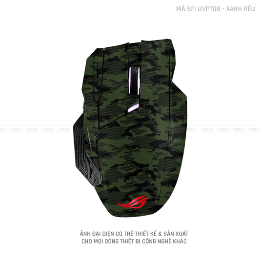 Skin Dán Chuột Asus Vân Nổi CAMO URBAN Xanh Rêu | UVPT08