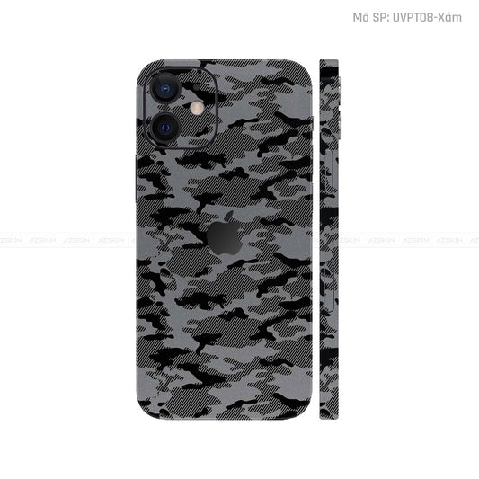 Dán Skin IPhone 12 Series Vân Nổi Mamba Xám | UVPT08