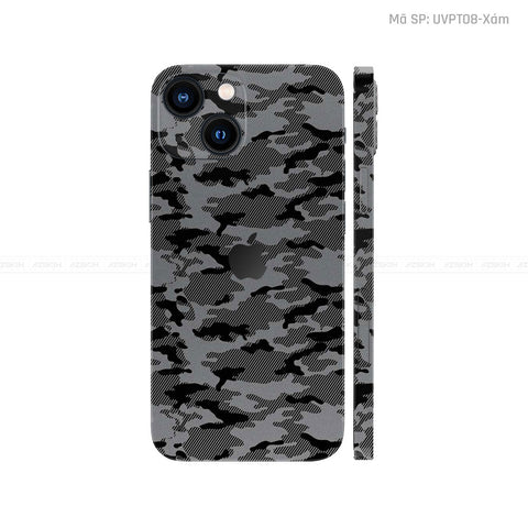 Dán Skin IPhone 14 Series Vân Camo Urban Xám | UVPT08