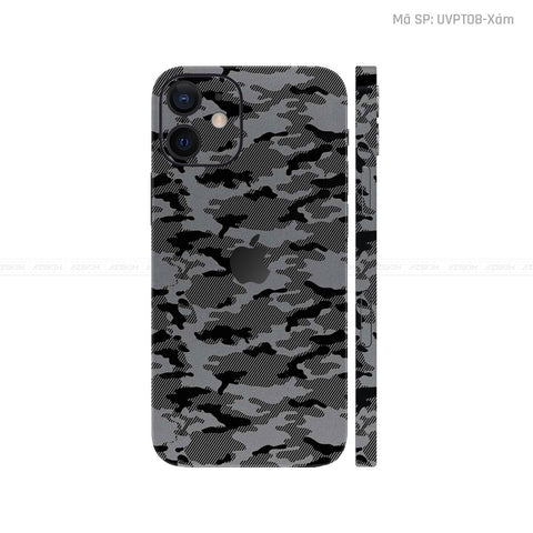 Dán Skin IPhone 12 Series Vân Nổi Mamba Xám | UVPT08