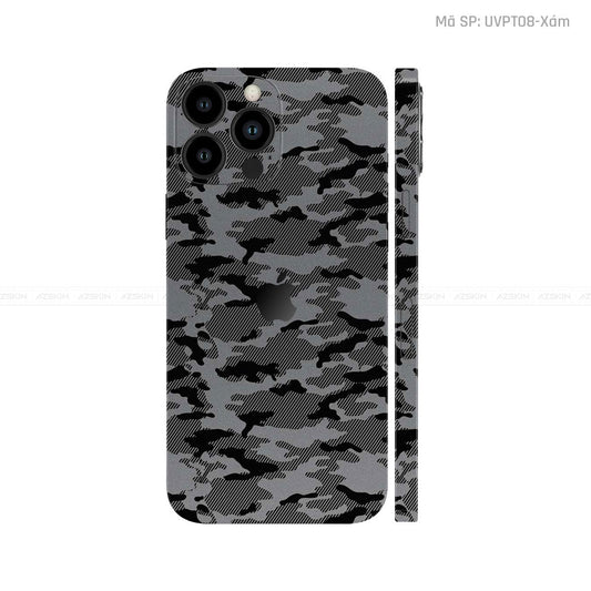 Dán Skin IPhone 14 Series Vân Camo Urban Xám | UVPT08