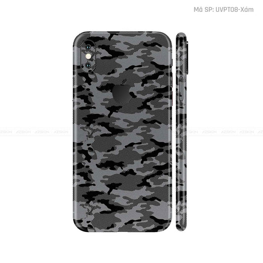 Dán Skin 3M IPhone X Series Vân Camo Urban Xám | UVPT08