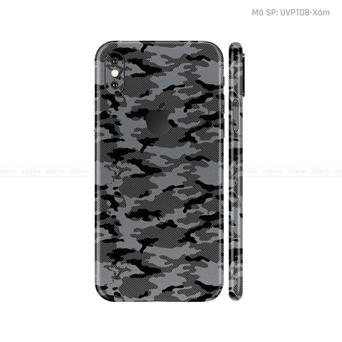 Dán Skin 3M IPhone X Series Vân Camo Urban Xám | UVPT08