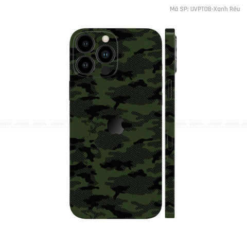 Dán Skin IPhone 13 Series Vân Camo Urban Xanh Rêu | UVPT08