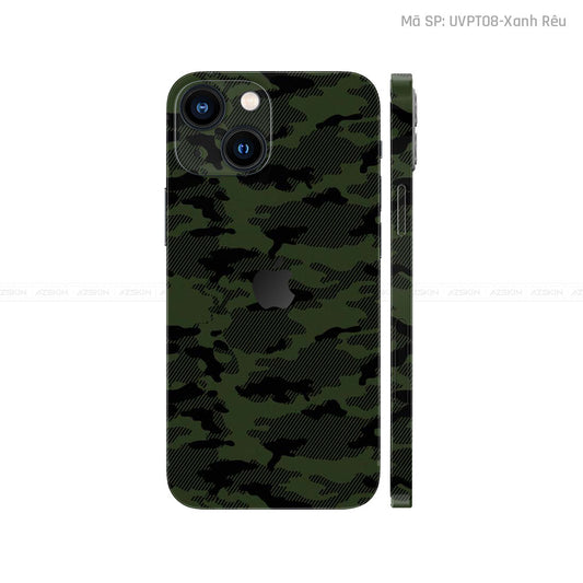Dán Skin IPhone 14 Series Vân Camo Urban Xanh Rêu | UVPT08