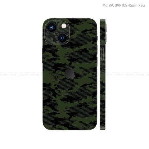 Dán Skin IPhone 14 Series Vân Camo Urban Xanh Rêu | UVPT08
