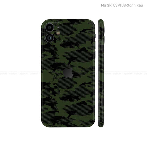 Dán Skin IPhone 11 Series Vân Camo Urban Xanh | UVPT08