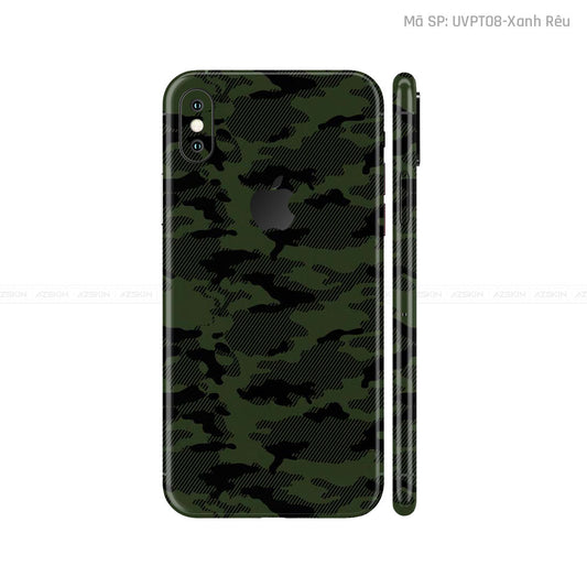 Dán Skin 3M IPhone X Series Vân Camo Urban Xanh Rêu | UVPT08