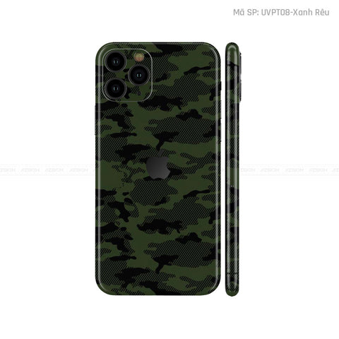 Dán Skin IPhone 11 Series Vân Camo Urban Xanh | UVPT08