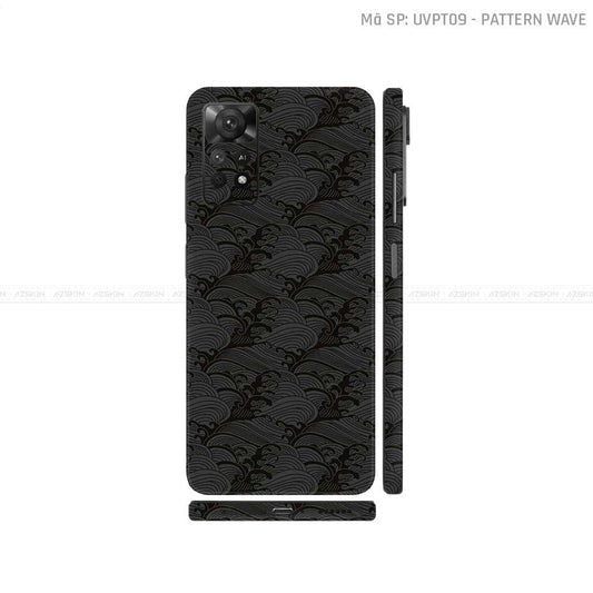 Dán Skin Xiaomi Redmi Note 11 Series Vân Sóng Đen | UVPT09