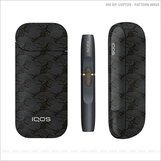 Dán Skin IQOS Vân Pattern Wave Đen | UVPT09