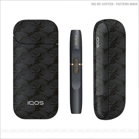 Dán Skin IQOS Vân Pattern Wave Đen | UVPT09