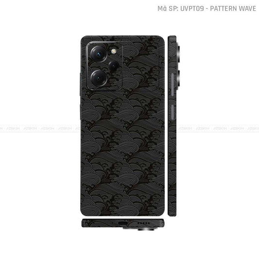Dán Skin POCO Series Vân Nổi Wave Đen | UVPT09