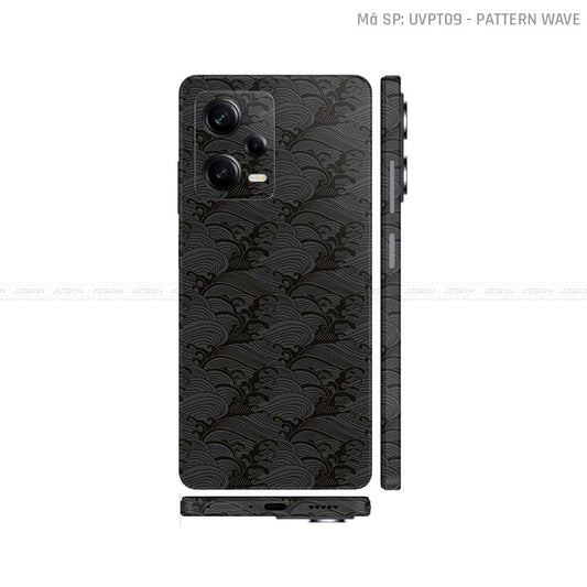 Dán Skin Xiaomi Redmi Note 12 Series Vân Sóng Đen | UVPT09