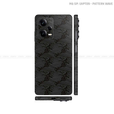 Dán Skin Xiaomi Redmi Note 12 Series Vân Sóng Đen | UVPT09