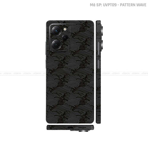 Dán Skin POCO Series Vân Nổi Wave Đen | UVPT09