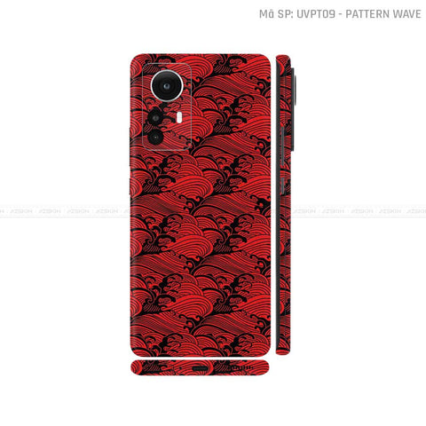 Dán Skin Xiaomi 12 Series Vân Sóng Đỏ | UVPT09