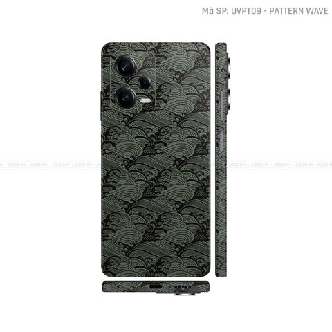 Dán Skin Xiaomi Redmi Note 12 Series Vân Sóng Midnight | UVPT09