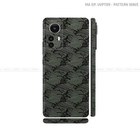 Dán Skin Xiaomi 12 Series Vân Sóng Xanh Midnight | UVPT09