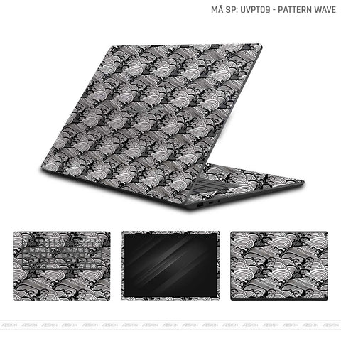 Dán Skin Laptop Acer Vân Nổi Pattern Wave Trắng | UVPT09