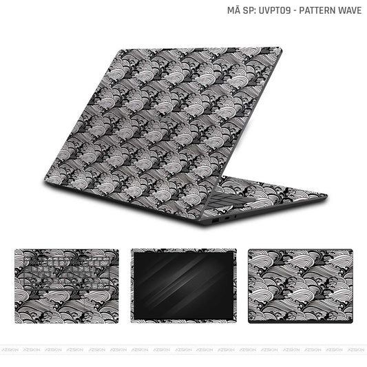 Dán Skin Laptop Dell Vân Pattern Wave Trắng | UVPT09