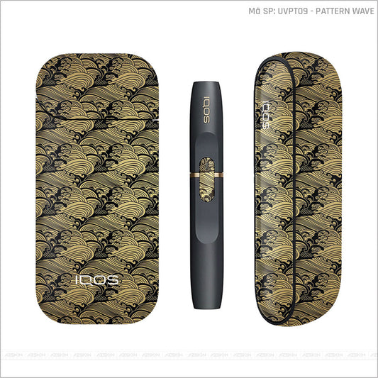 Dán Skin IQOS Vân Pattern Wave Vàng | UVPT09