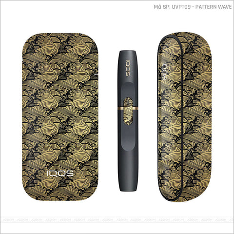Dán Skin IQOS Vân Pattern Wave Vàng | UVPT09