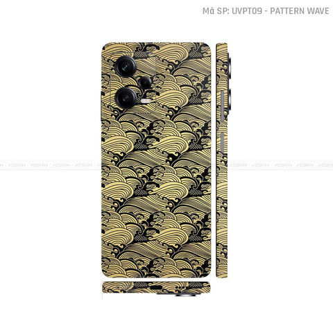 Dán Skin Xiaomi Redmi Note 12 Series Vân Sóng Vàng | UVPT09
