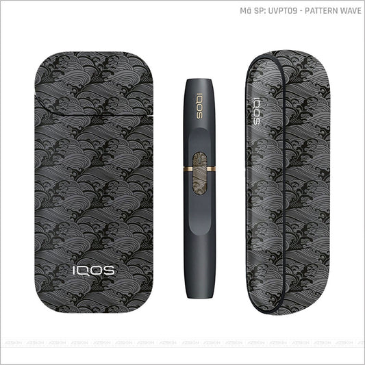 Dán Skin IQOS Vân Pattern Wave Xám | UVPT09