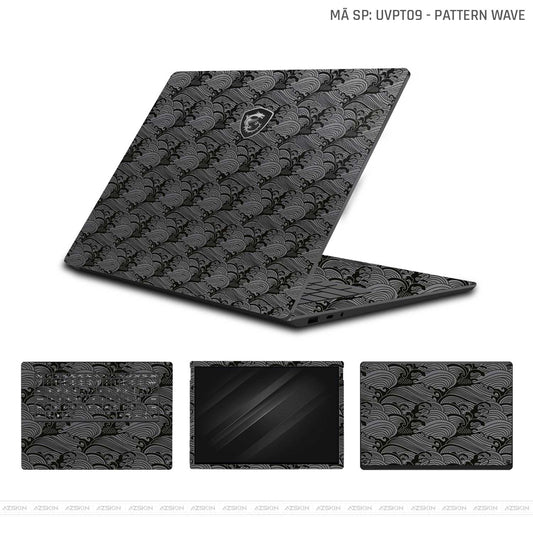 Dán Skin Laptop MSI Vân Nổi Pattern Wave Xám | UVPT08