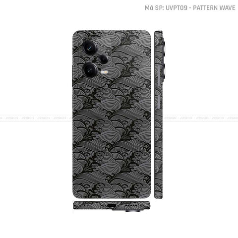 Dán Skin Xiaomi Redmi Note 12 Series Vân Sóng Xám | UVPT09
