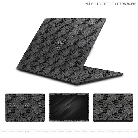 Dán Skin Laptop Razer Vân Nổi Pattern Wave Xám | UVPT09