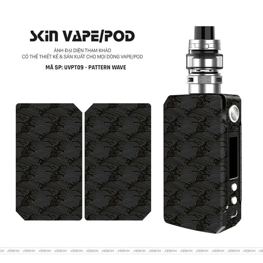 Dán Skin Vape Vân Pattern Wave Đen | UVPT09