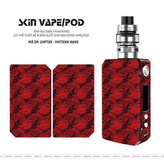 Dán Skin Vape Vân Pattern Wave Đỏ | UVPT09