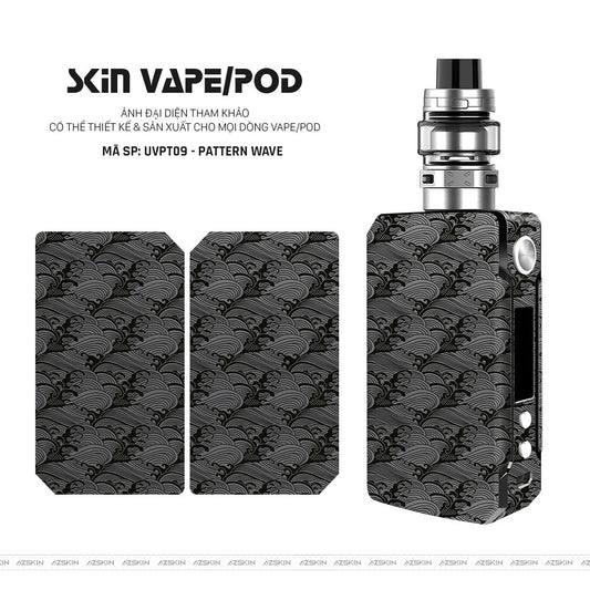 Dán Skin Vape Vân Pattern Wave Xám | UVPT09