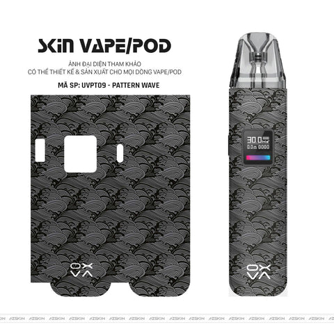 Dán Skin Pod Vân Nổi Pattern Wave Xám | UVPT09