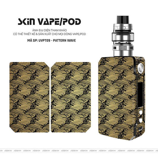 Dán Skin Vape Vân Pattern Wave Gold | UVPT09
