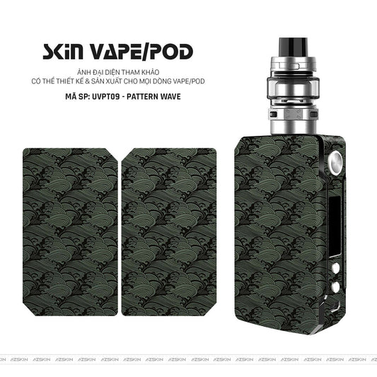 Dán Skin Vape Vân Pattern Wave Xanh | UVPT09