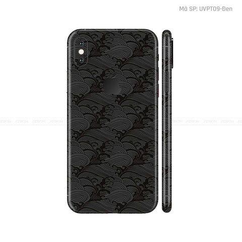 Dán Skin 3M IPhone X Series Vân Pattern Wave Đen | UVPT09