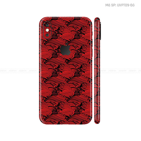 Dán Skin 3M IPhone X Series Vân Pattern Wave Đỏ | UVPT09