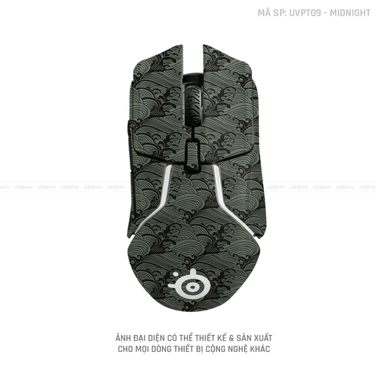 Skin Dán Chuột Steelseries Vân Nổi PATTERN WAVE MIDNIGHT | UVPT09