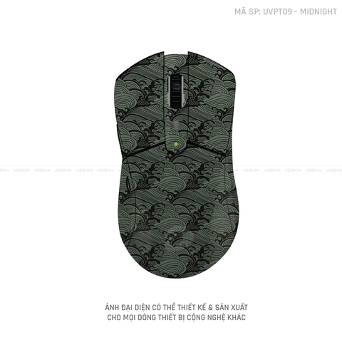 Skin Dán Chuột Dareu Vân Nổi Hình PATTERN WAVE Màu Midnight | UVPT09