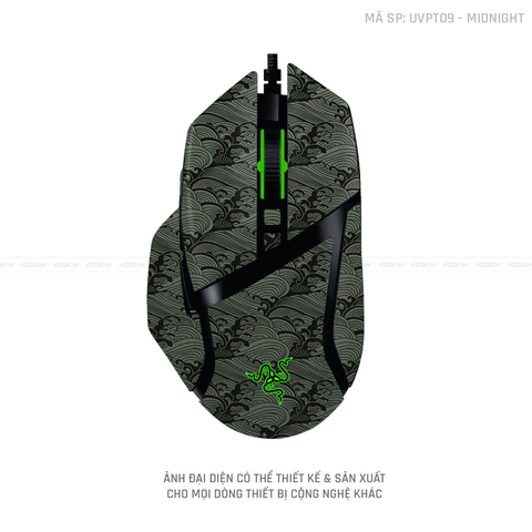 Skin Dán Chuột Razer Vân Nổi Hình PATTERN WAVE Midnight | UVPT09