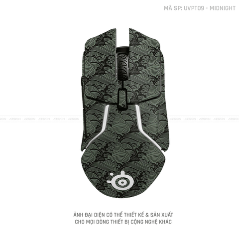 Skin Dán Chuột Steelseries Vân Nổi PATTERN WAVE MIDNIGHT | UVPT09