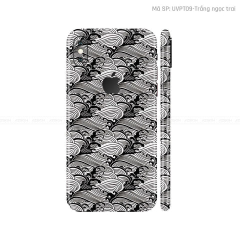 Dán Skin 3M IPhone X Series Vân Pattern Wave Trắng | UVPT09