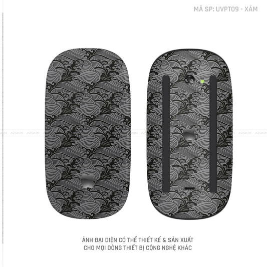 Skin Dán Chuột Apple Magic Mouse Vân Nổi Hình PATTERN WAVE Màu Xám | UVPT09