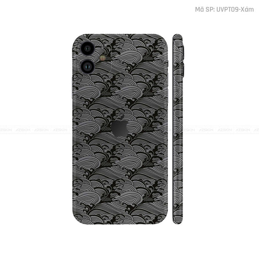 Dán Skin IPhone 11 Series Vân Pattern Wave Xám | UVPT09
