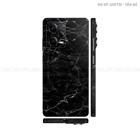 Dán Skin Xiaomi Redmi Note 12 Series Vân Đá Đen | UVPT10